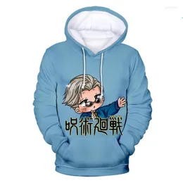 Felpe con cappuccio da uomo Felpe Anime Jujutsu Kaisen 3D Kawaii Cosplay Streetwear Uomo Donna Pullover oversize Harajuku Moda Ragazzi Ragazze Panno