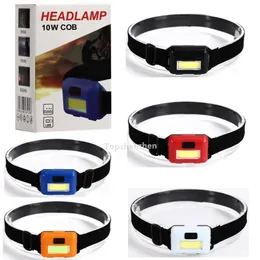 Party Supplies Mini 3W COB LED Headlamp 3 Modes Waterproof Headlight Head Flashlight Torch For Outdoor Camping Cycling Climbing Hiking Fishing Working