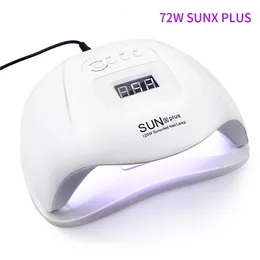 72W LED with 36 Pcs Leds UV For Gel Dryer Drying Nail Polish Lamp Auto Sensor Manicure Tools 220630