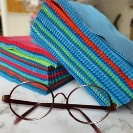 50pcs 30 Glasses Cleaning Cloth Eyeglasses towel 15x18cm Microfiber Lens Cloth Wipes For Lens Phone Screen Camera Computer Clean 201021