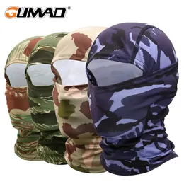 Sommar Taktisk Balaclava Helansiktsscarf Mask Huvudskydd Vandring Airsoft Camo Militär Cykling Jakt Paintball Solhatt Män 220517