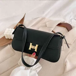 Small fashion h-button armpit club Versatile Single Shoulder Bag advanced sense foreign style bag