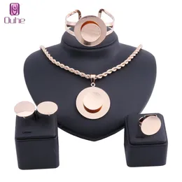 Set di gioielli fatti a mano in rame con collana Set di gioielli da regalo per feste in costume da sposa bijoux da sposa nigeriani di moda