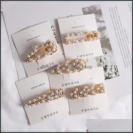 Клипы для волос Barrettes Jewelry Женщины жемчужные шпильки боковые головные уборы для женских волос инструментов для модных аксессуаров.