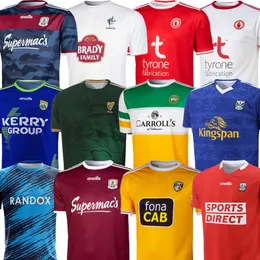 GAA Rugby Jerseys Michael Collins Memorial Edition OFFALY CAVANS BREIFNE UIster University Antrim AONTROIM Tyrone Donegal Kildare Ceatharlach Cork Men shirts