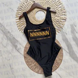 Women's Swimwear Designers Swimsuit Bikini Gold Letter Print Womens Sexy Backless Bodysuits Beachwear Ladies Bathing Suits