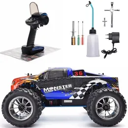 Auto elettrica/RC HSP Auto RC 1/10 Scala a due velocità Fuoristrada Monster Truck Nitro Gas Power 4WD Auto telecomandata Ad alta velocità Hobby Racing Veicolo RC 220509 240314