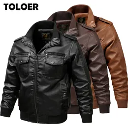 Deri ceket erkekler ceket moda marka motosiklet deri ceket kalite pu dışarısı erkekler kış erkek tasarım ceket 5xl 6xl 220804