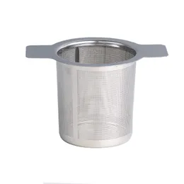 Doppi manici infusore per tè strumento filtro per caffè in acciaio inossidabile a maglia fine teiera tazza filtro per tè a foglie sciolte XBJK2203