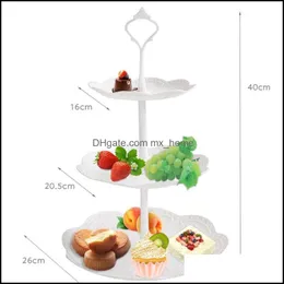 Baking Pastry Tools Bakeware Kitchen Dining Bar Home Garden Cupcake Stand 3 Tiers Cake Dessert Serving Pl Dhvuo