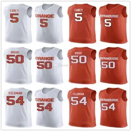 Nikivip Syracuse Orange College #5 Jalen Carey Basketball Jerseys #50 Roasevelt Bouie #54 KY Feldman Mens Mens сшил на заказ любое номером название