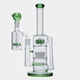 Inline perc -vattenpipa svampkors perkolator vattenrör med askfångare tjocka 5 mm glas bongs sprinkler unik logotypolja dab riggar 18mm kvinnlig fog med skål