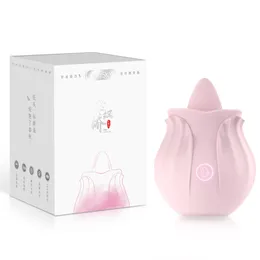 Flower Shape Tongue Licking G Spot Vibrator Nipple Clitoral Stimulation Egg Vibrators Clit Breast Massager sexy Toys for Women