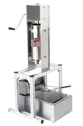 Beijamei 5L Commercial Manual Churros Maker Machine med elektrisk friterare Latin Fruit Filler Machines 5 Munstycken