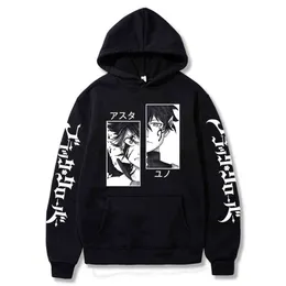 Hot Anime Hoodie Black Clover Hoodies Män Kawaii Streetwear Cartoon Graphic Fashion Unisex Sweatshirts Man