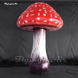 Publicidade gigante personalizada Inflável Balão de cogumelos Air Blow Up cogumelo LED com luz para decoração de parque