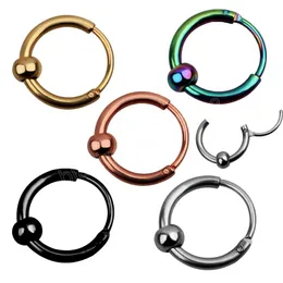 Scharniersegment-Nasenring Clicker Helix Piercing Ohrknorpel Tragus Nasenringe Hoop Neus Pircing Körperschmuck Unisex