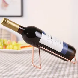 Stainless Steel Wine Rack Red Bottle Holder Glass Bar Stand Bracket Display Home Decoration 220509