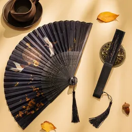 中国の古代ファンのドミネーリング刺繍タッセルメンズ服を保持しているダンスの小道具220505