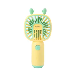 Cartoon usb handheld charging fan desktop big wind portable mini fan