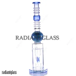 17.8'' tall huge Bongs spherical ball work dual swiss donut perc bong