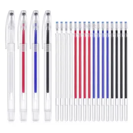 Haile 214pcs High Temperature Disappearing Pen Heat Erasable Fabric Pen Case Refills DIY Patchwork Garment Dash Marker Pens 220714