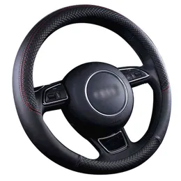 Leather Sport Car Steering Cover Antislip Steering Wheel Braid For Audi A1 8X A2 A3 A4 A5 a6 Avant Interior Details J220808