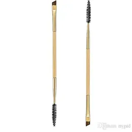 Шифтер с ножом двойной бамбук Bambo Brow Brous Professional Makeup Инструменты для бровей Brush Brow Compeck Make Up Brush265e