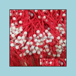 Braccialetti con ciondoli Bracciale gioielli fatti a mano Longevità 8 perline decorative Best Wish Stringa rossa Lucky Drop Delive Dh3Lh