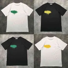 Lüks T-Shirt Marka Palms Melekler Tişört Pa Giyim Sprey Mektubu Kısa Kollu Bahar Yaz Tide Erkekler ve Kadınlar Aynı