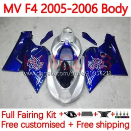 Kit Bodys per MV Agusta F4 R312 750S 750 1000 R CC S 1000CC 05-06 BODYWORK 154NO.7 312 1078 S 1+1 312R 750R 1000R Cowling 2005 2006 MA MV F4 05 06 OEM FILINGI SILLARI BLUIL BLU