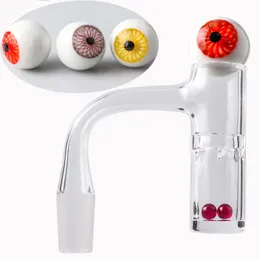 DHL Fumo Completamente saldato Auto Spinner Quartz Banger Camera Sei fessure Bordo smussato Chiodi senza cuciture con tappo in carb di marmo di vetro per Bong di acqua di vetro Dab Rigs Pieps