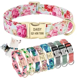 Hundehalsband, personalisiertes Hundehalsband aus Nylon mit Gravur, für Welpen, Katzen, Namensschild, Halsbänder für kleine, mittelgroße und große Hunde 220815
