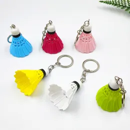 6 colori creativi Mnini PVC Badminton portachiavi ciondolo sport piccola catena chiave fascino portachiavi auto accessori regalo