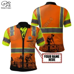 PLstar Cosmos Carpenter Worker 3D Printed Fashion Summer Men Polo Shirs Short Sleeve Male Casual Wear Brand T Shirt C21 220706