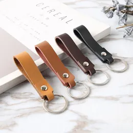 Keychains 패션 실제 소 가죽 가죽 키 체인 스트랩 허리 지갑 선물 선물 키 체인 자동차 자동 키 링크 keyholde enek22