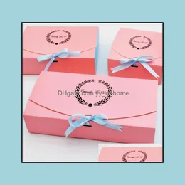 Gift Wrap Event Party Supplies Festive Home Garden 10st särskilt för U Paper Cake Box Packaging Chocolate Cookie Candy Package Wedding Wedding