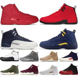 12 12s Gym red Michigan Bulls mens Scarpe da basket International Flight Flu Game UNC Wings Taxi sneakers sportive da uomo Scarpe da ginnastica da donna