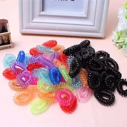 Small Size Baby Girl Coil Hair Tie Telephone Wire Coil Elastic Hair Band Children Toddler Hairband Ponytail Holder Hair Accessories