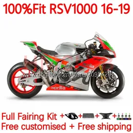 Aprilia RSV4 RSV1000R RSV 1000 RSV-1000 R 16-19 차체 162NO.18 RSV1000 RR RR 16 17 18 19 RSV1000RR 2016 2017 2018 2019 주사 곰팡이 바디 레드 실버