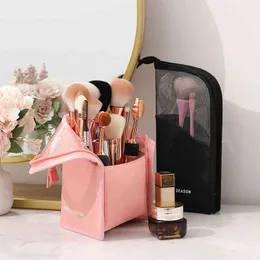 HBP Kosmetyczki Przypadki 1 Pc Stojak Kosmetyczka dla kobiet Wyczyść Zipper Makeup Bag Travel Female Makeup Brush Holder Organizer Kosmetyczka 220825