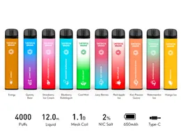 LW Puff Flex 4000 Bars Colpisce il 2% 5% Kit di dispositivi monouso per capsule Vape e Sigaretta 650mah Batteria ricaricabile Vaporizzatore preriempito da 12 ml disponibile