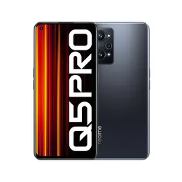 オリジナルOppo Realme Q5 Pro 5G携帯電話6GB RAM 128GB ROM OCTA CORE SNAPDRAGON 870 64.0MP AI 5000MAH ANDROID 6.62 "E4フルスクリーン指紋IDフェイススマート携帯電話