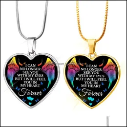 Pendant Necklaces Stainless Steel Necklace Forever Wings Heart Alloy Jewelry Keychai Yydhhome Drop Delivery 2021 Pendants Yydhhome Dhzth