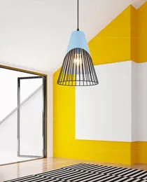 Hängslampor nordiska postmoderna minimalistiska kreativa restaurangkrona designer personlighet konst matsal klubb järn stång lampspen