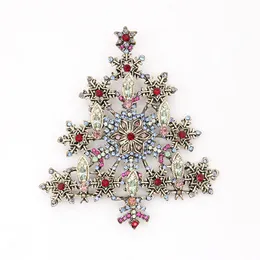 30 pz/lotto spille personalizzate moda strass di cristallo grande albero di natale pin per regalo di natale/decorazione