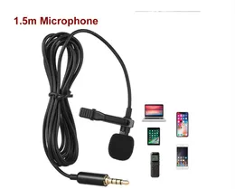 Uniwersalne przenośne 3,5 mm Mini mikrofon mikrofonowy bezpłatny klip na mikrofonie 1,5 m mikrofonu na PC laptopa głośnik -lund