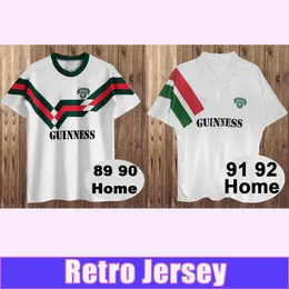 1989 1990 91 92 Cork City Retro Soccer Jersey Home White Football Shirt Short Mouw Uniformen