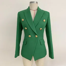 Женские костюмы Blazers Designer Designer 2022 Lion Button Женщина с длинным рукавом Slim Outwear Coats Coats Office Lady Awumn Tops Plus Size