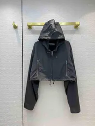 Kvinnorjackor Sun Protect Coats Jacket för kvinnor Autumn 2022 Streetwear långärmad huva med en blixtlåsdam